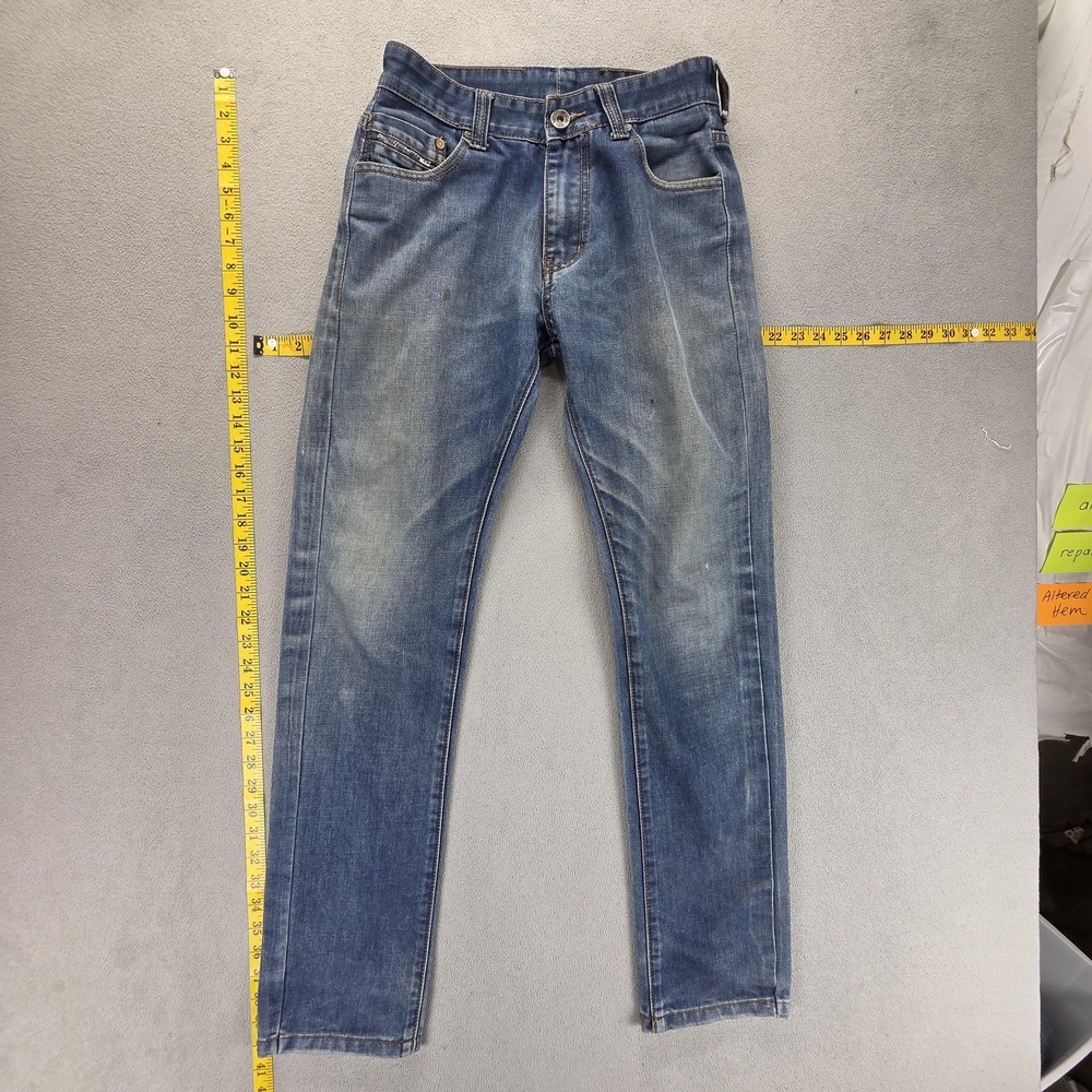 Diesel Jeans Mens‎ Blue Denim Medium Wash Regular Straight Zip Fly Fits 26x31
